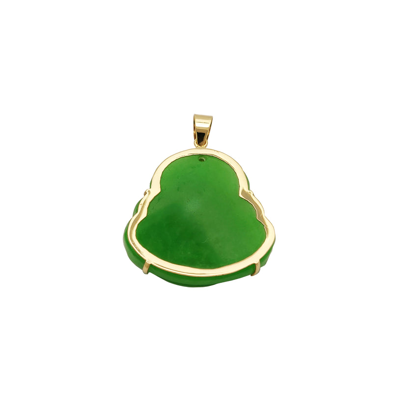 Jade Buddha Pendant (14K) 14 Karat Yellow Gold, Popular Jewelry New York