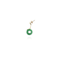 Завушніцы з нефрытавага кольца (14K) Нью-Ёрк Popular Jewelry
