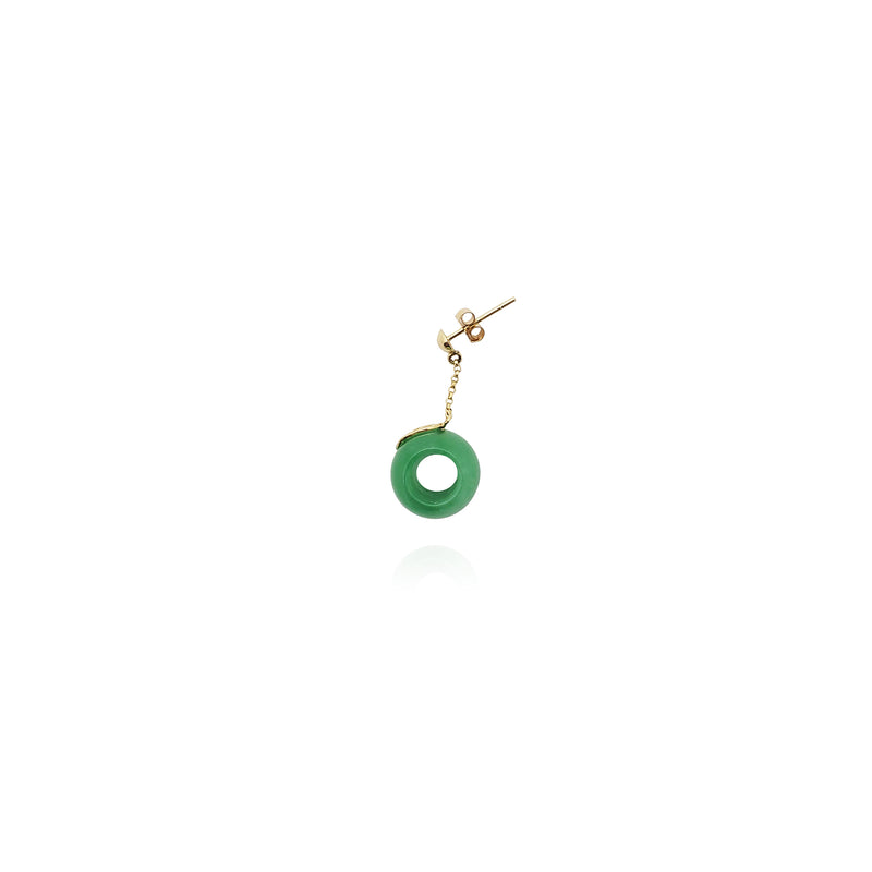 Jade Ring Earrings (14K) New York Popular Jewelry