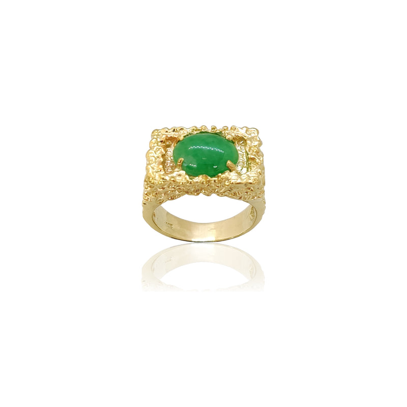 Jade Signet Nugget Ring (14K) Popular Jewelry New York