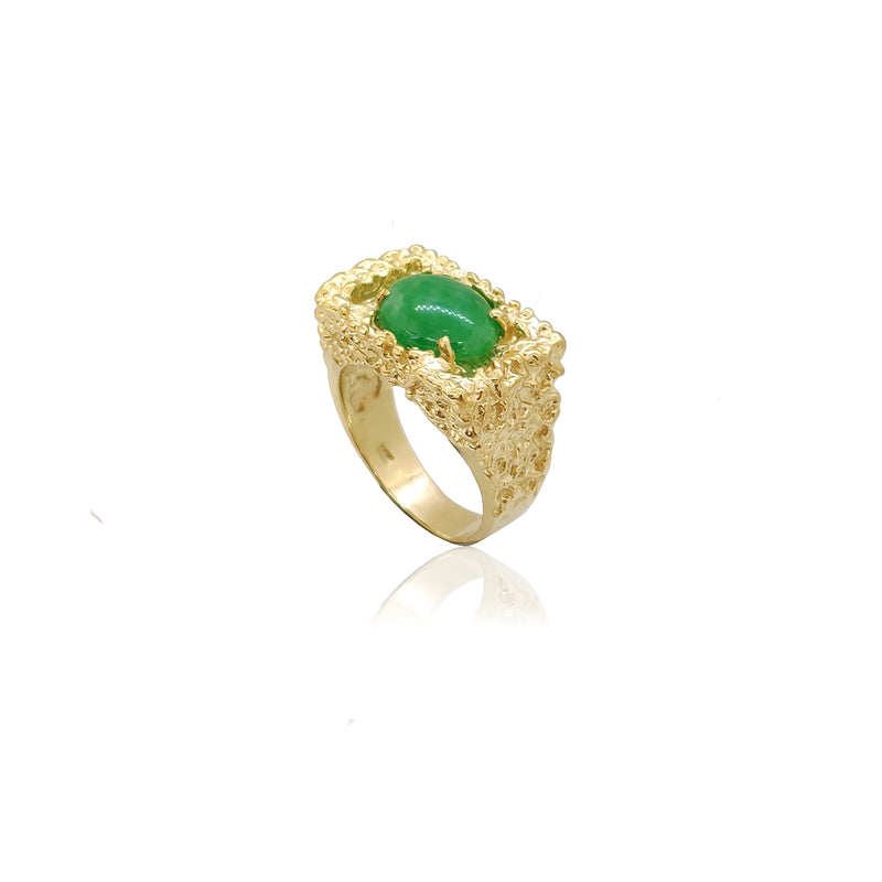 Jade Signet Nugget Ring (14K) Popular Jewelry New York
