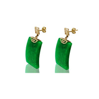 Jade Slate Hanging Earring (14K) Popular Jewelry New York