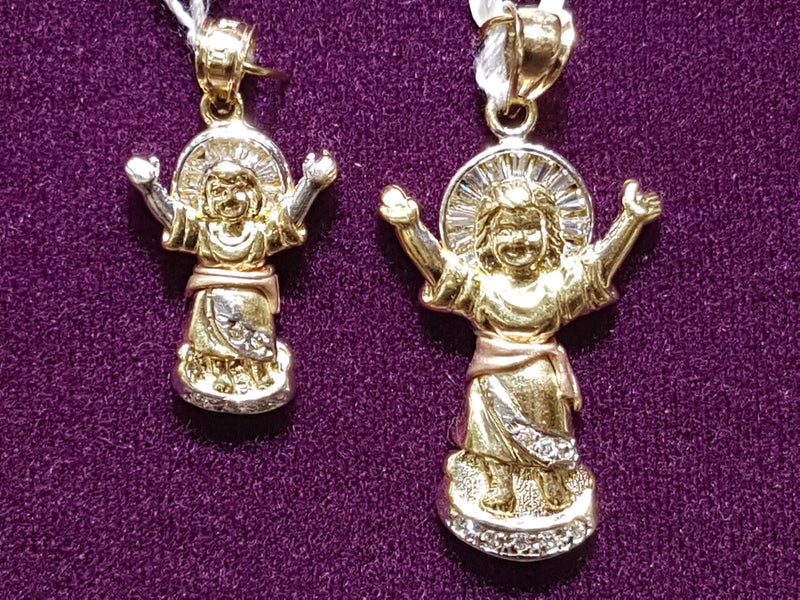 Baby Jesus Tricolor CZ Pendant (14K) Popular Jewelry - New York