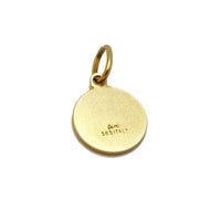 Sacred Heart of Jesus Matte Medal Pendant (14K) back - Popular Jewelry - New York