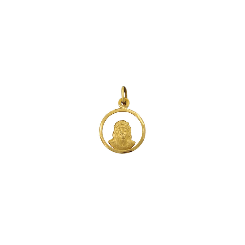 Jesus head Outline Medallion Pendant (18K) Popular Jewelry New York