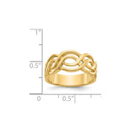 Glossy Twist Band's Ring (14K)