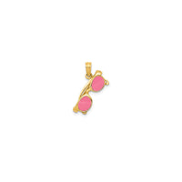 Enameled Pink Sunglasses Pendant (14K)