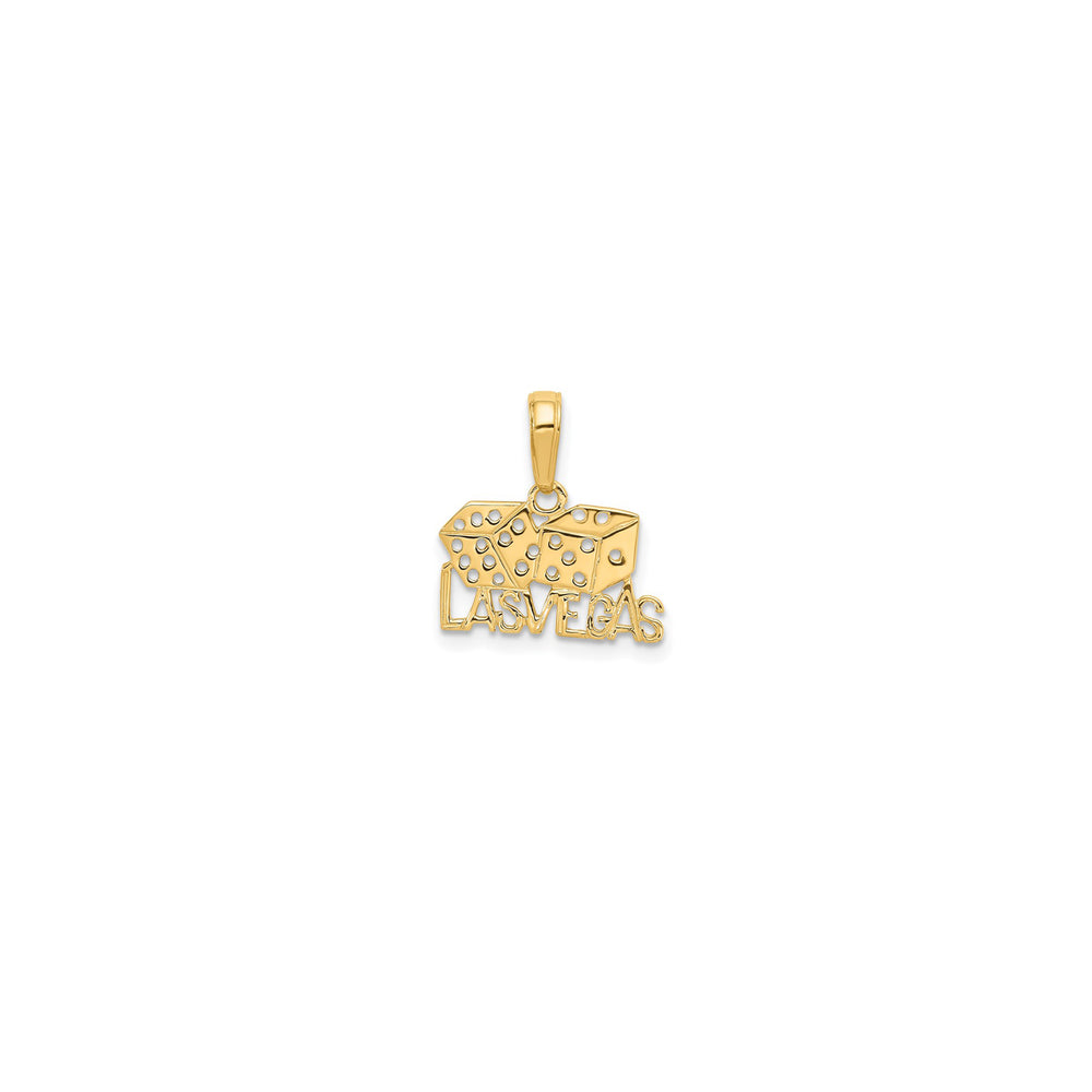 "Las Vegas" & Dice Pendant (14K) Popular Jewelry New York