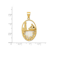 Opal Lighthouse & Boat Pendant (14K)