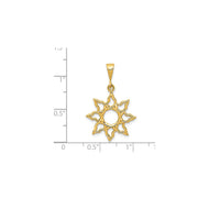 Outlined Sunburst Pendant (14K)