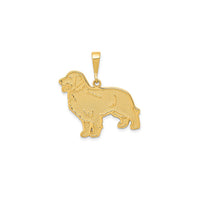 Silhouette Golden Retriever Pendant (14K)