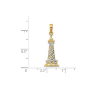 Two-Tone Lighthouse Pendant (14K)