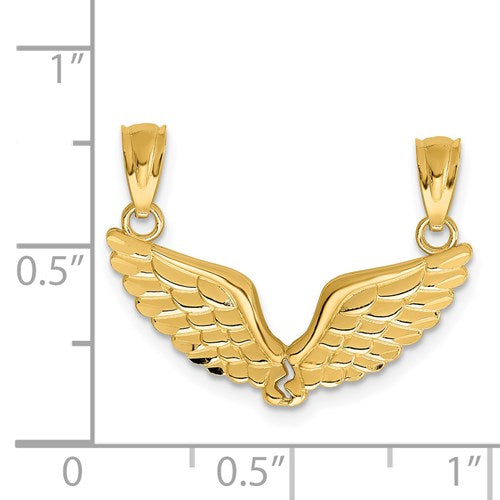 Break Apart Angel Wing Pendant (14K)