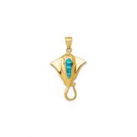 Blue Opal Stingray Pendant (14K)