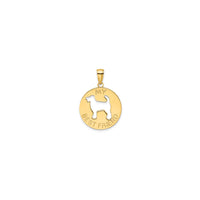 Silhouette Dog "MY BEST FRIEND" Pendant (14K)