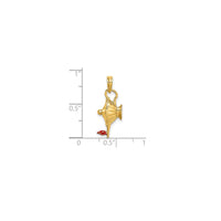 Enameled Genie Lamp Charm (14K)