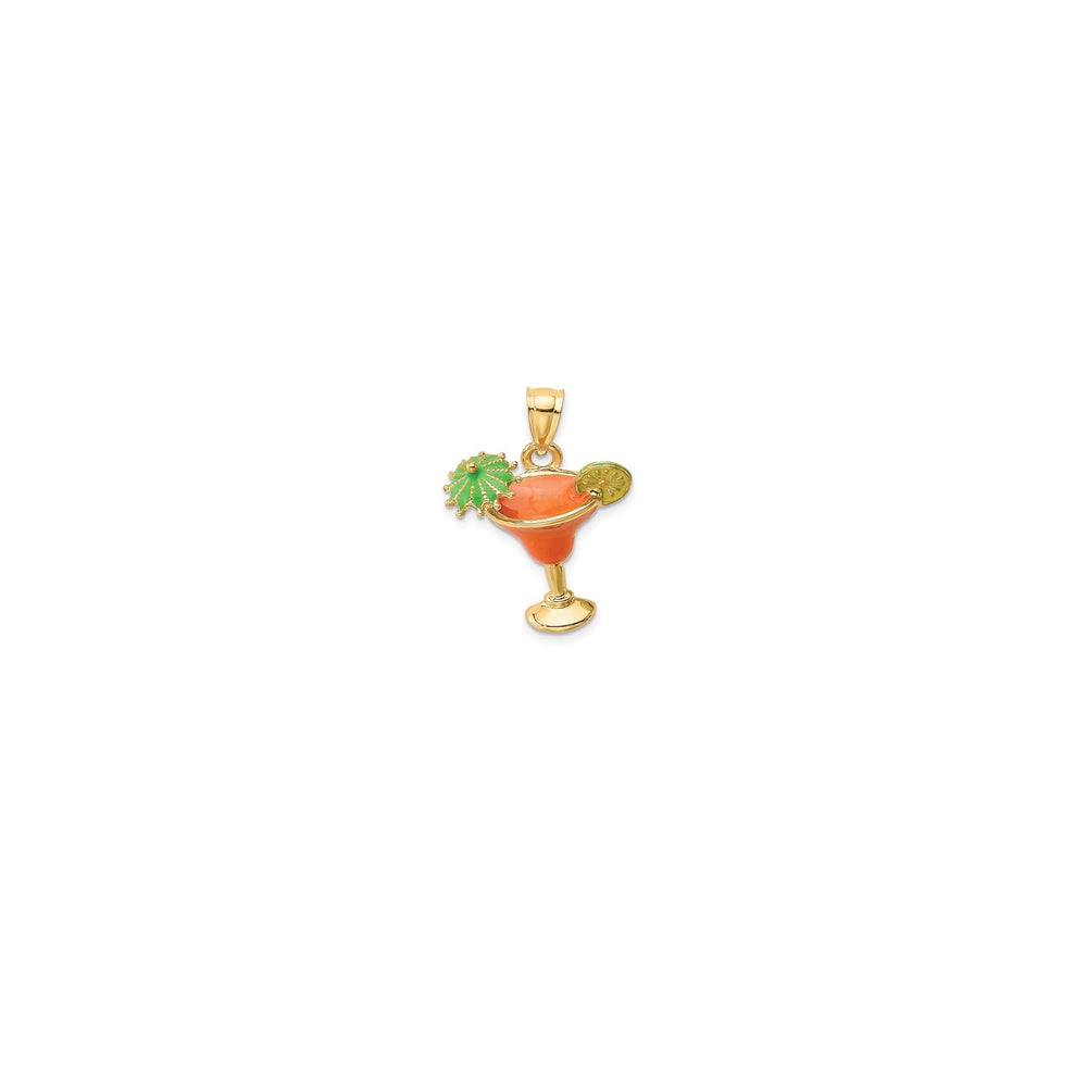 Enameled Margarita Drink Charm (14K)