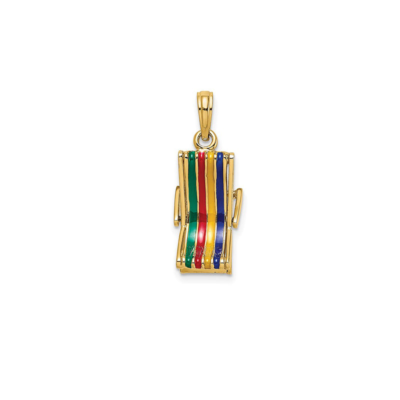 Mini Multicolor Beach Lounge Chair Pendant (14K)