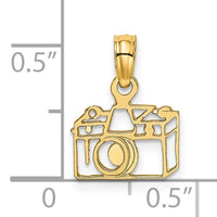 Glossy Outline Camera Pendant (14K)