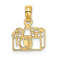 Glossy Outline Camera Pendant (14K)