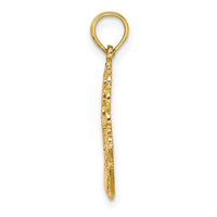 Claddagh Oval Lace Trim Pendant (14K)