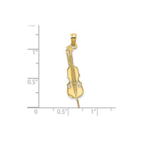 Outlined Upright Bass Pendant (14K)