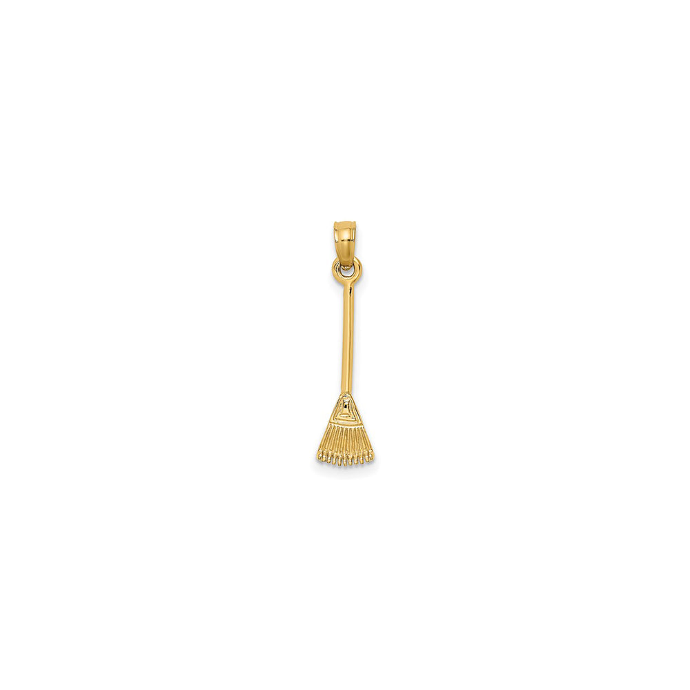 Leaf Rake Garden Tool Charm (14K)