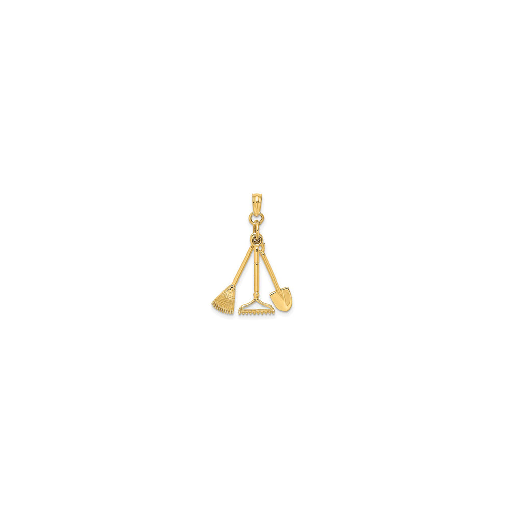 Textured Slider Garden Tool Charm (14K)