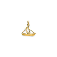 Glossy Cargo Ship Pendant (14K)