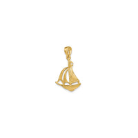 Glossy Sailboat Pendant (14K)