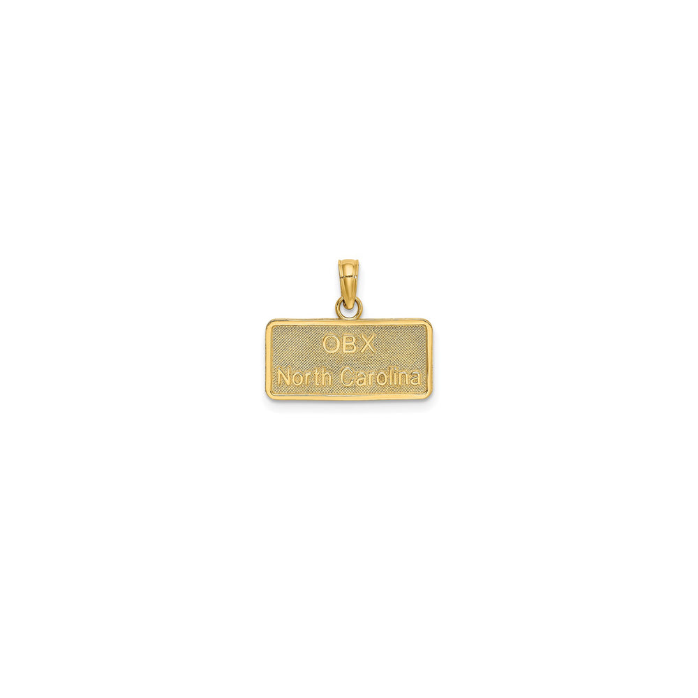 OBX North Carolina Plate Charm (14K)
