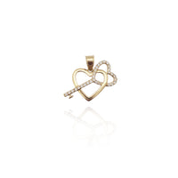 Ключ да падвескі The Heart CZ (14K) Нью-Ёрк Popular Jewelry