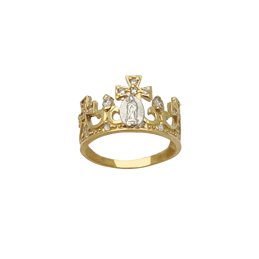 King's Crown Virgin Mary Ring (14K) Popular J