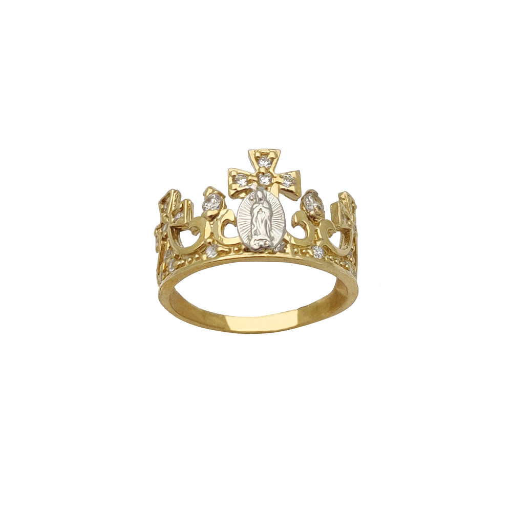 King Crown Virgin Mary Ring (14K) Popular Jewelry New York