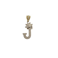 Icy Crown sākotnējās vēstules "J" kulons (14K) Popular Jewelry NY