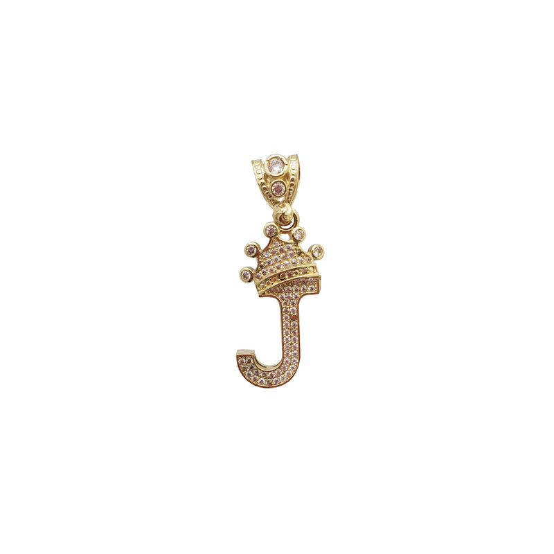 [1.5 inch] Crown Letter Pendant (14K)