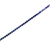 Cubic Zirconia Light Blue Tennis Style Bracelet (Silver)