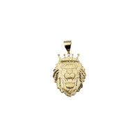 Diamond Cut Lion Head Pendant (14K)