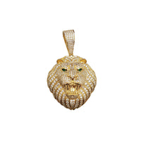 Iced-Out Lion Pendant (14K)