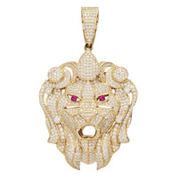 Lion Head Pendant (14K)