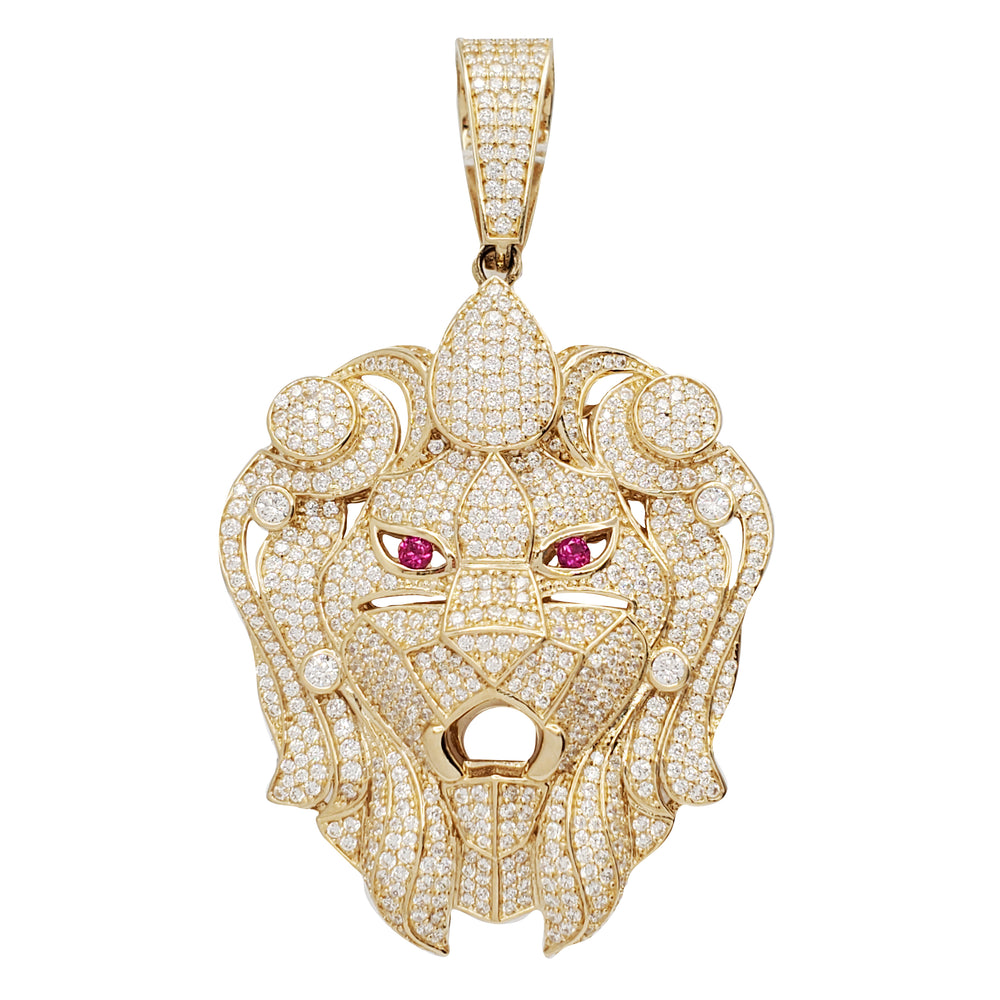 Lion Head Pendant (14K)