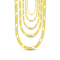 Yellow Solid Figaro Chain (Silver)
