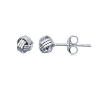 Love Knot Stud Earrings (Silver)