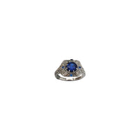 Blue September Cubic Zirconia Ring (Silver)