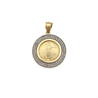 Pendentif Lady Liberty Medallion CZ (14K) Popular Jewelry New York