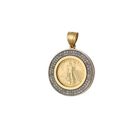 Lady Liberty Medallion CZ Colgante (14K) Popular Jewelry New York