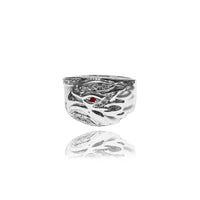 Eagle Head CZ Ring (14K) 14 Karat White Gold, Popular Jewelry New York