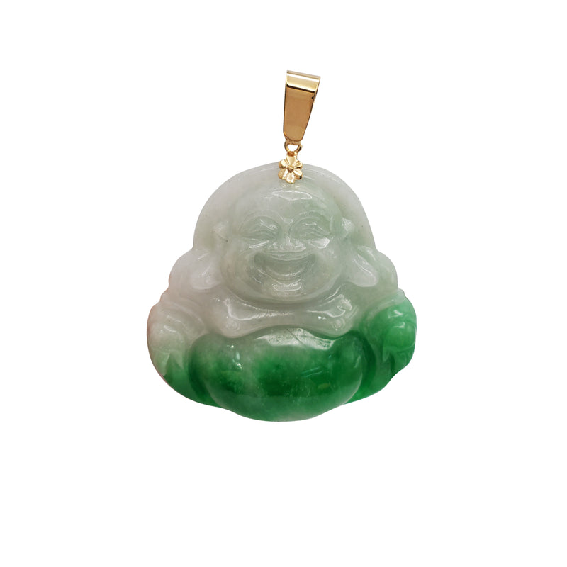 Sterling Silver Genuine Nephrite Green Jade Guan Yin Baby Buddha Pendant  Necklace – RealJade® Co.