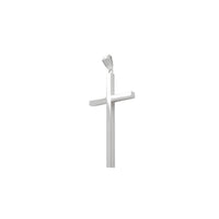 Lightweight Plain Satin Cross Pendant (Silver)