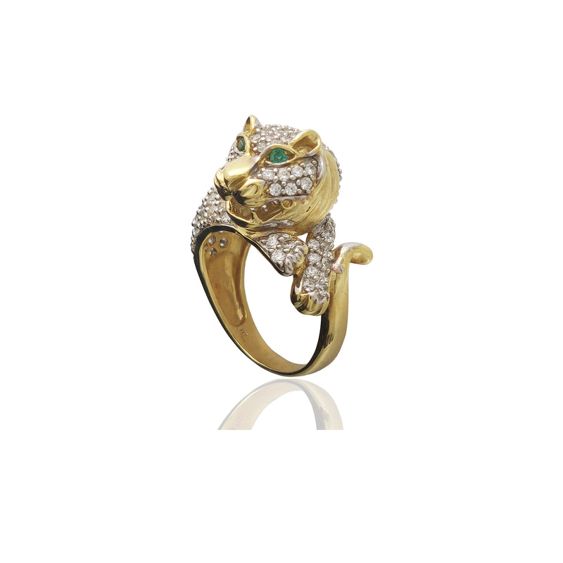 Lioness Iced-Out CZ Ring (14K) - Main Image